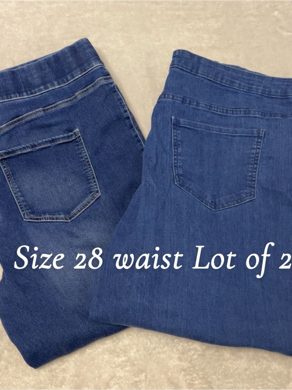 Jessica London Women’s Blue Denim Jeggings - Lot of 2